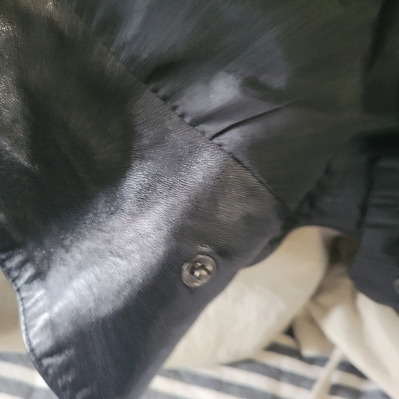 Pierrot Le Loup Paris Vintage Leather Jacket Designer Y2K Front Wrap Rouge sz M - Picture 13 of 16